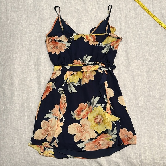 Joie Size S Silk Navy Floral Dress - Picture 2 of 2